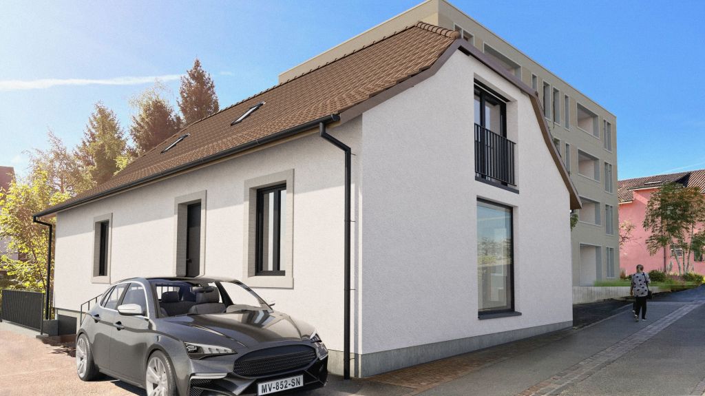 Gestaltungsmöglichkeit der Parzelle Gartenweg 1 in 4450 Sissach, visualisiert.